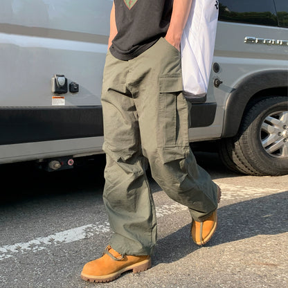 Utility Wide Leg Straight Pants WN20327