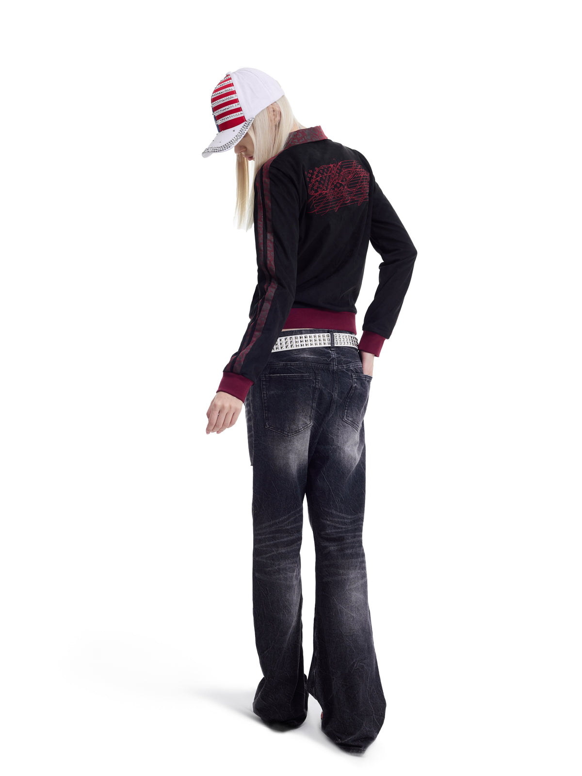 Side Stripe Back Logo Print Jacket WN27239