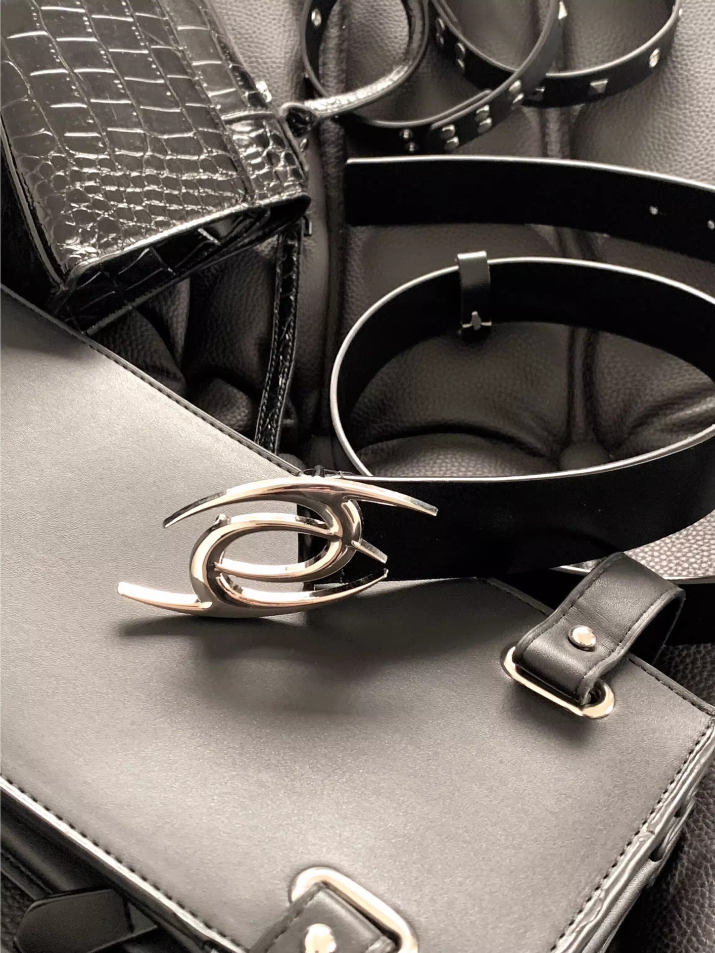 Metal Punk Leather Belt WN7037