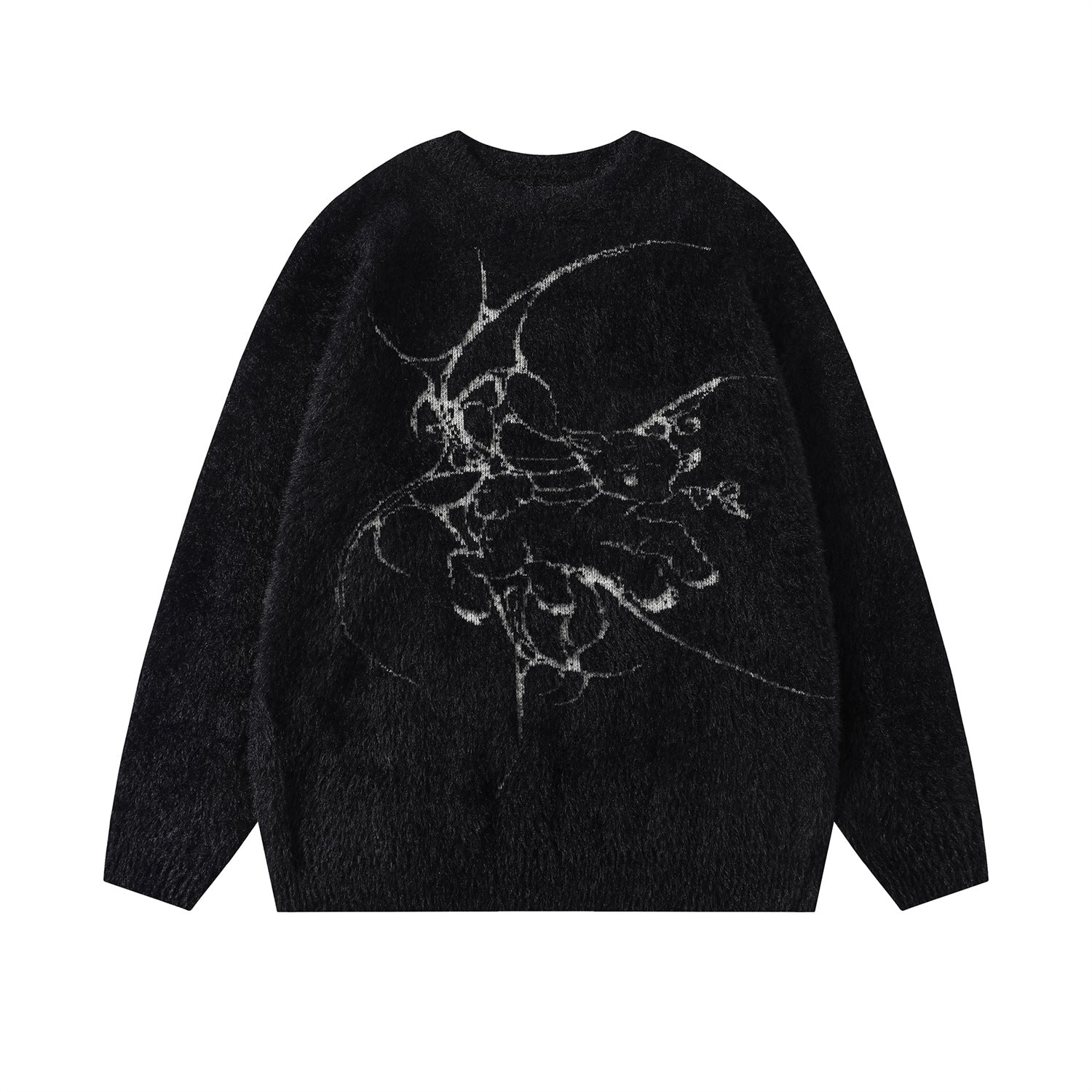 FAKE MINK FLEECE LETTER EMBROIDY OVERSIZE KNIT SWEATER WN11580 – WONDER ...