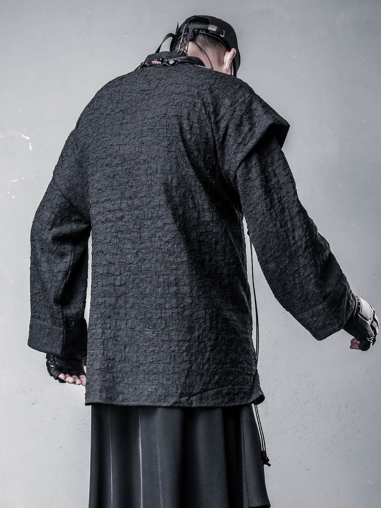 Deconstruct Fake Layered Strap Long Sleeve Shirt WN22526