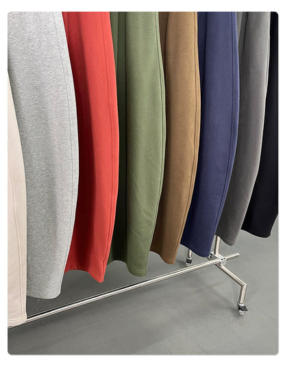 Fleece Lining Side Pocket Zipper Hoodie & Fleece Lining Wide Leg Sweatpants Setup WN23114