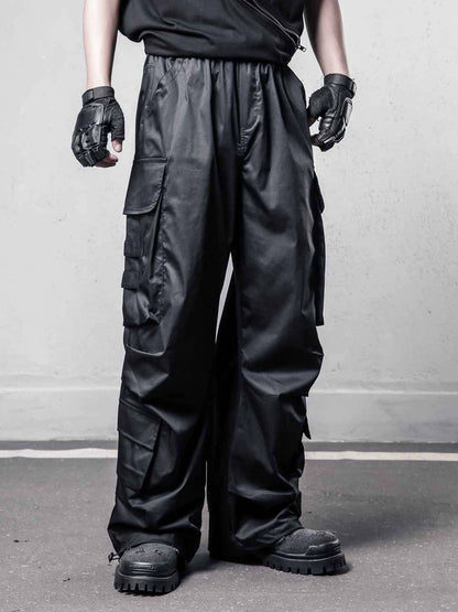 Functional Multi-Pocket Wide Leg Cargo Pants WN22449