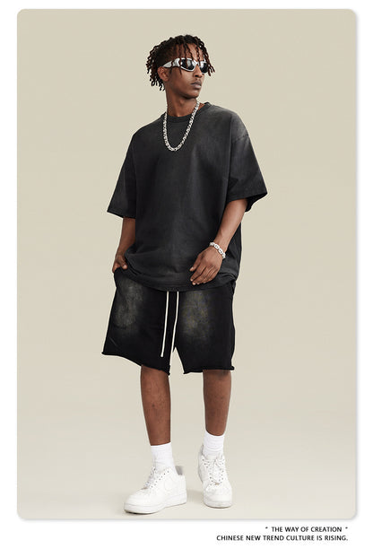 Washed Oversize Short-sleeve T-shirt WN6443