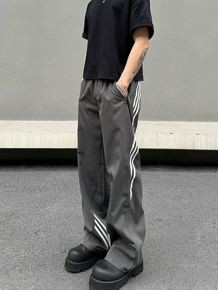 Three Stripe Design Straight Sporty Pants WN19494