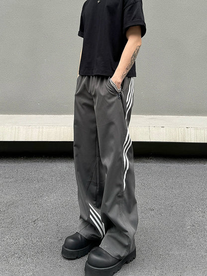 Three Stripe Design Straight Sporty Pants WN19494