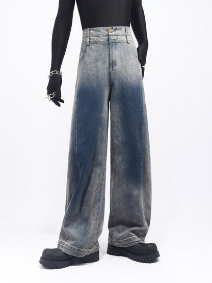 Denim Short Sleeve Jacket & Wide Leg Denim Jeans Setup WN23726