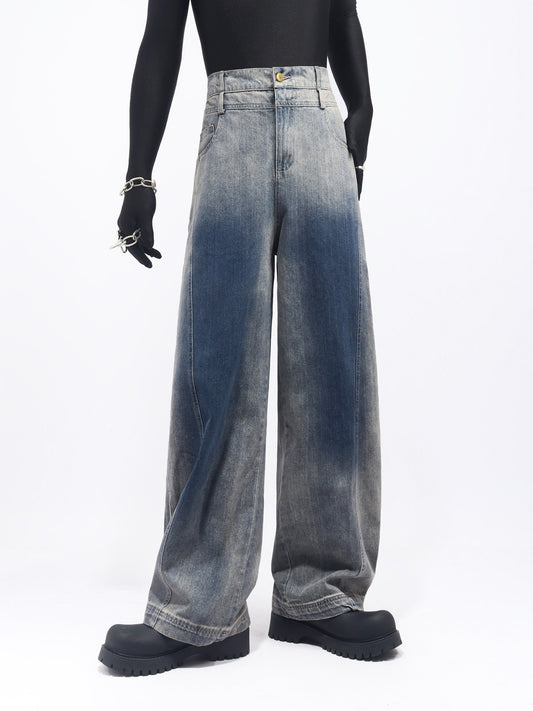 Denim Short Sleeve Jacket & Wide Leg Denim Jeans Setup WN23726