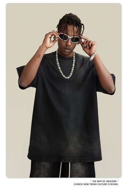 Washed Oversize Short-sleeve T-shirt WN6443