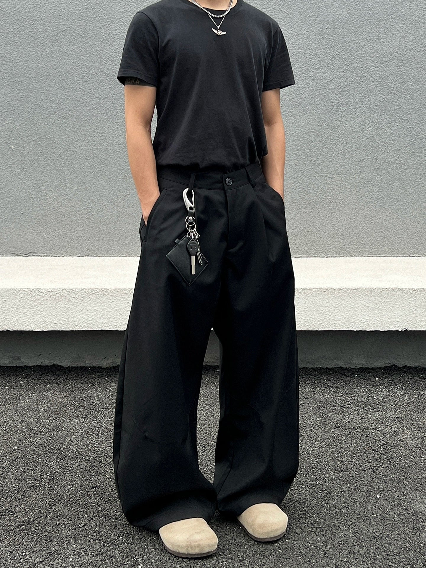 Draping Wide Leg Trousers WN19398