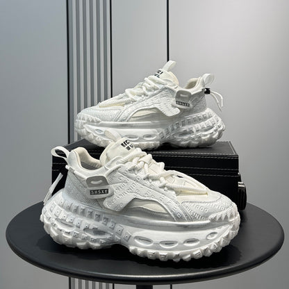 Emboss Rope Thick Sole Dad Sneakers WN24766