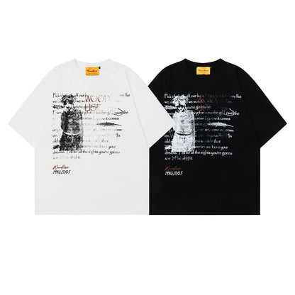 Graphic Letter Print Short Sleeve T-Shirt WN26028