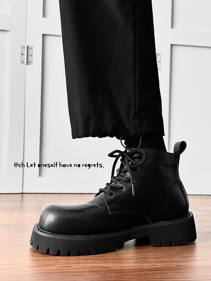Chunky Lug Sole Platform Lace-Up Boots WN24551