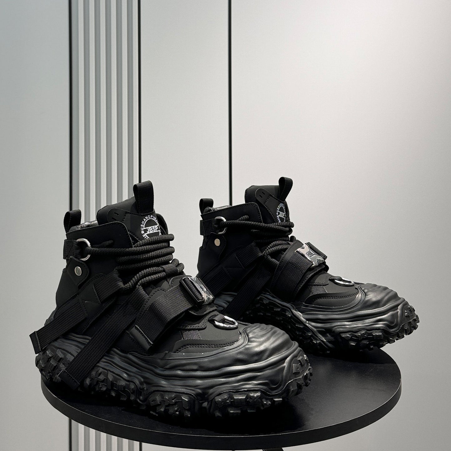 Strap Buckle Platform Chunky Sole Sneakers WN24644