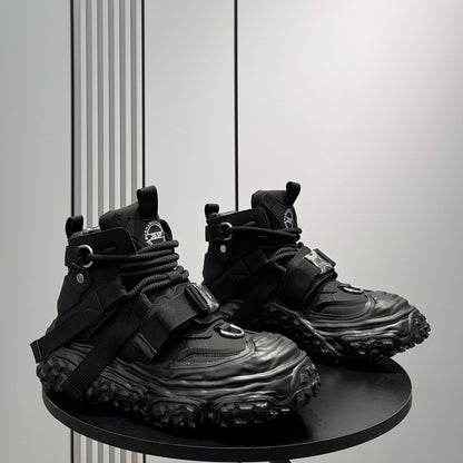 Strap Buckle Platform Chunky Sole Sneakers WN24644