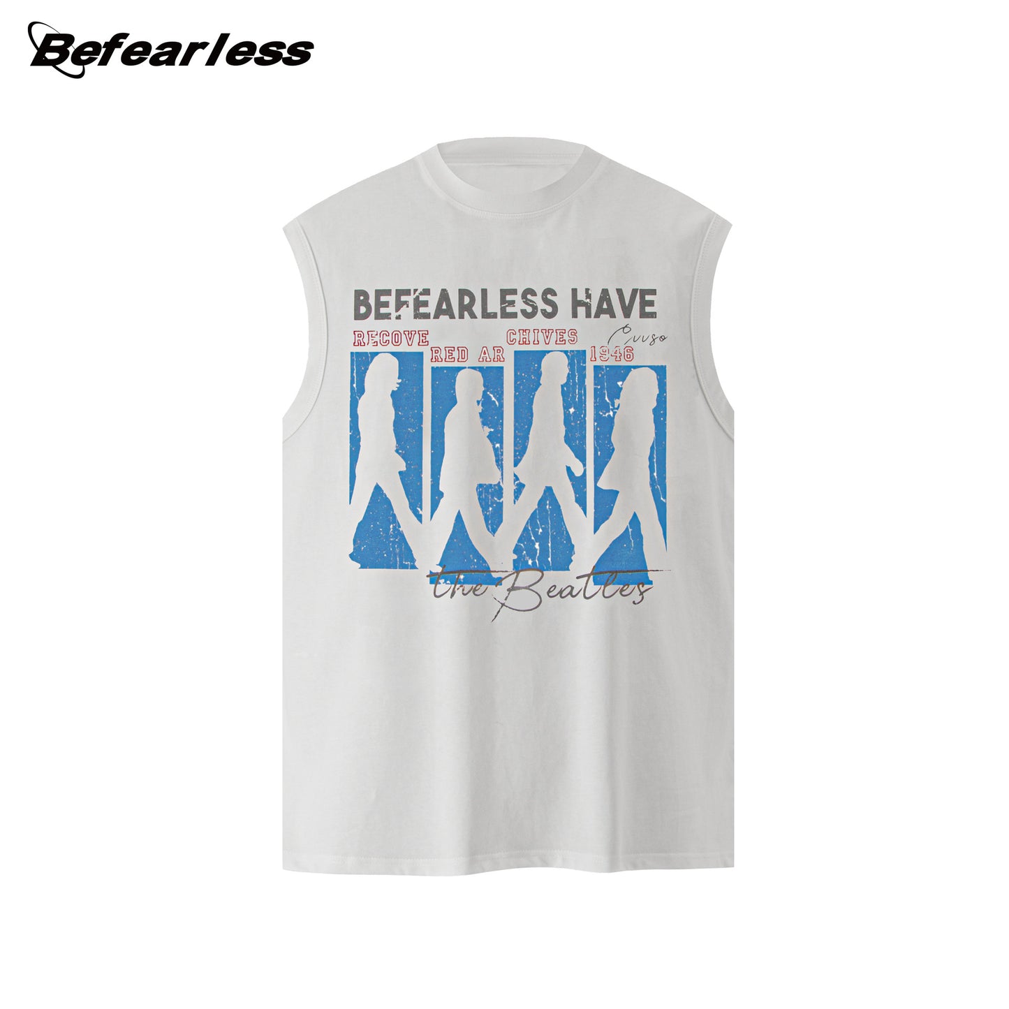 Washed Graphic Letter Sleeveless T-Shirt WN26171