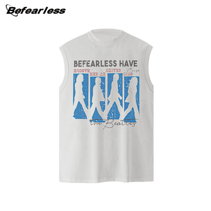 Washed Graphic Letter Sleeveless T-Shirt WN26171