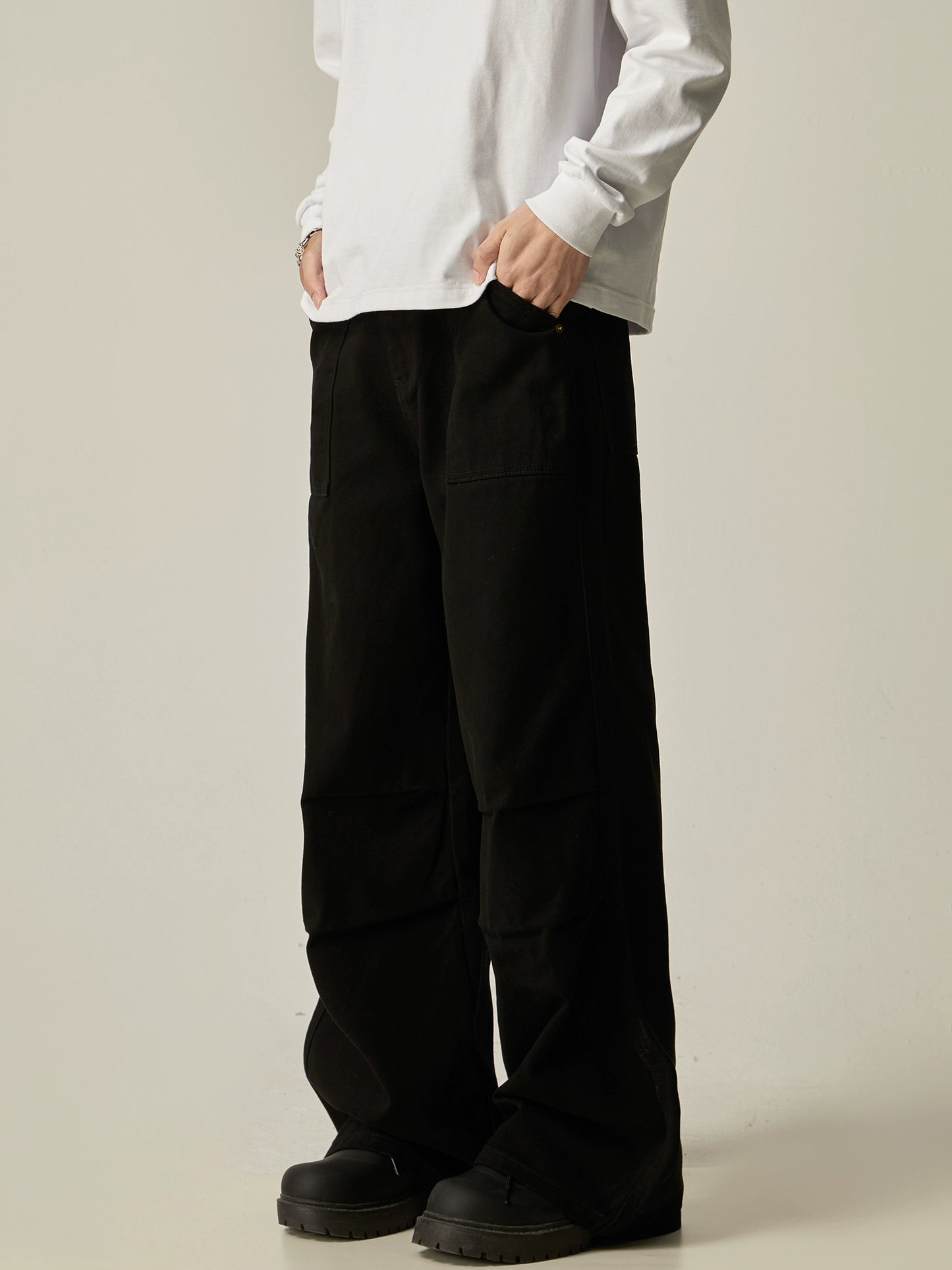 Pleats Design Paratrooper Pants WN8983