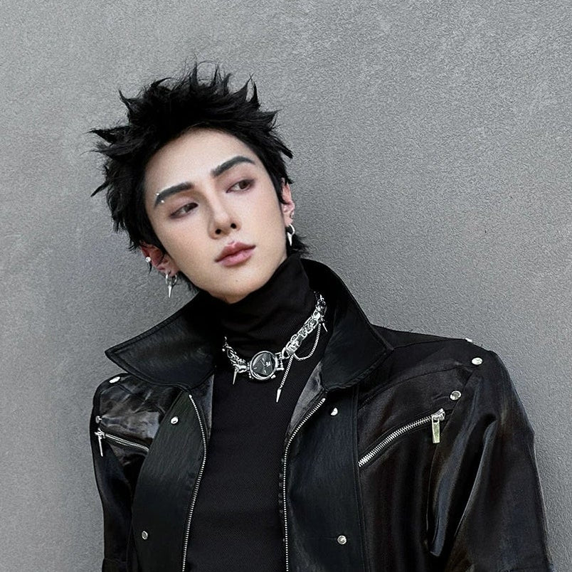 WN25104 Yang Yifan trendy brand necklace versatile personality men's necklace pendant hip-hop street fashion design watch pendant WN25104