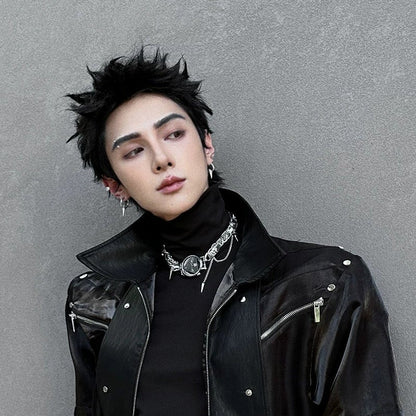 WN25104 Yang Yifan trendy brand necklace versatile personality men's necklace pendant hip-hop street fashion design watch pendant WN25104