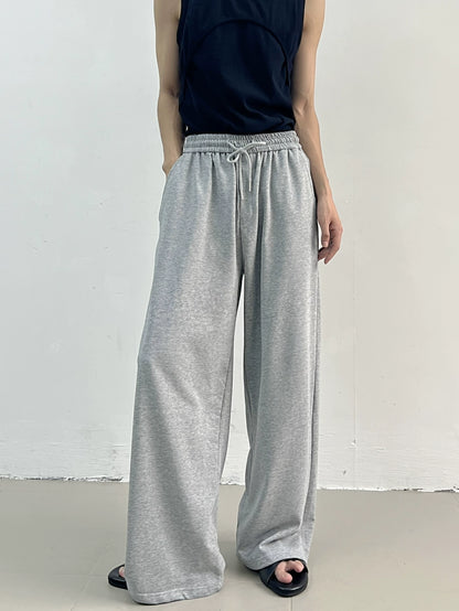 Drawstring Wide-Leg Straight Sweatpants WN7403