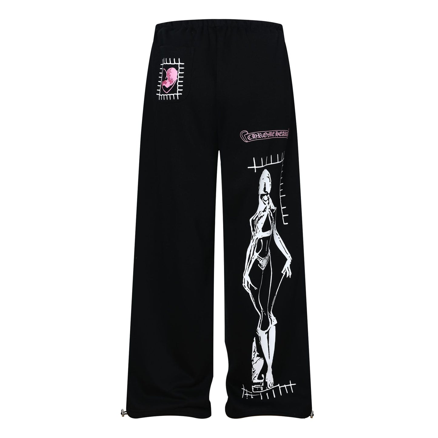 Graphic Print Wide Leg Sweatpants WN25937