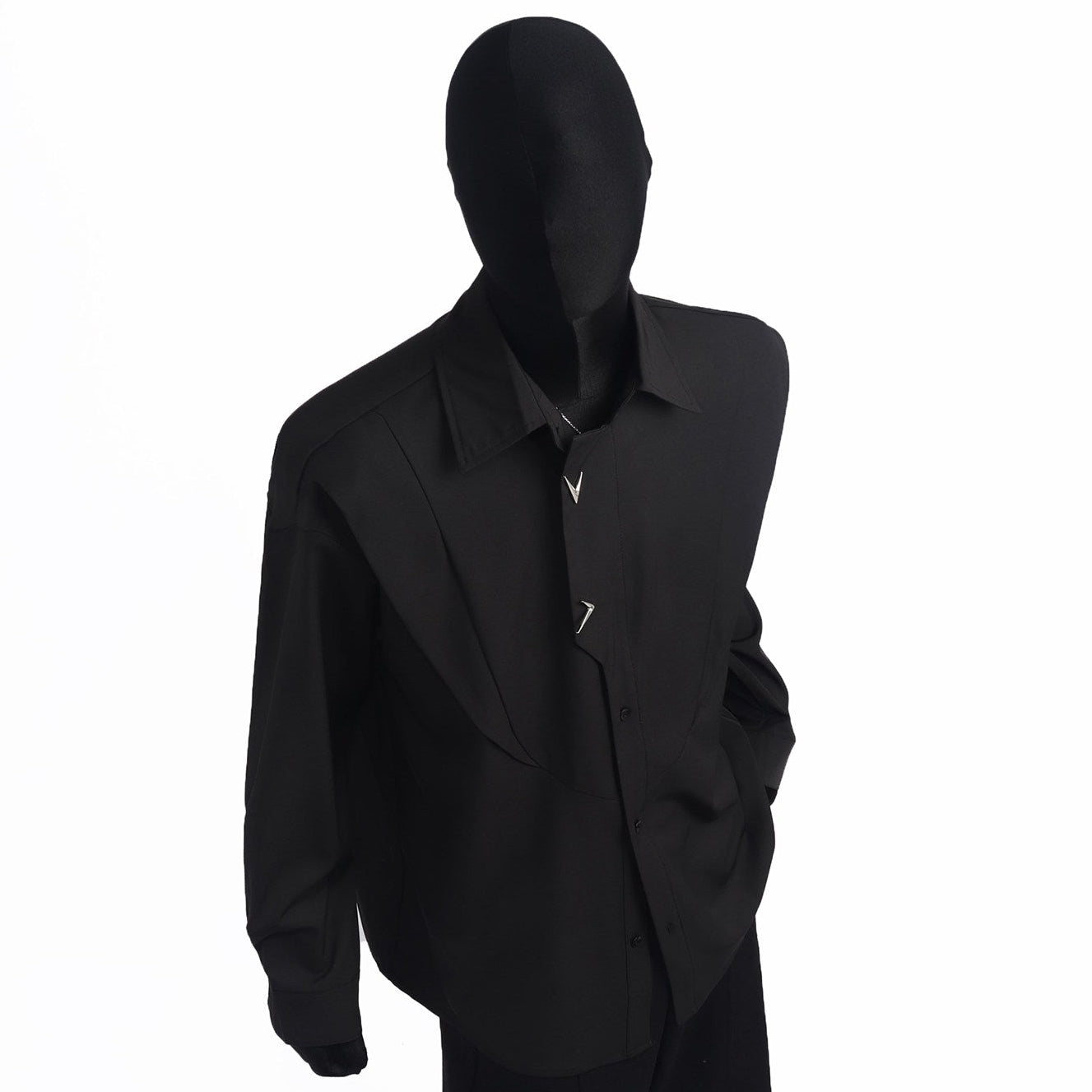 Deconstruction Panel Oversize Long Sleeve Shirt WN23775