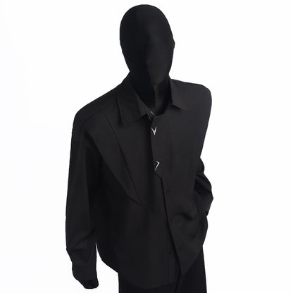 Deconstruction Panel Oversize Long Sleeve Shirt WN23775