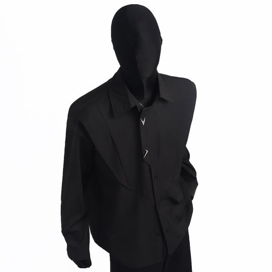 Deconstruction Panel Oversize Long Sleeve Shirt WN23775