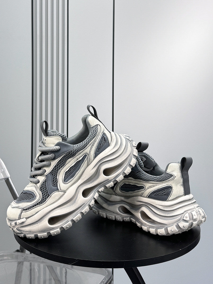 Mesh Panel Chunky Sole Sneakers WN24591