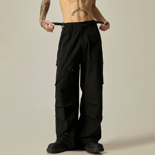 Wide-Leg Straight Cargo Pants WN7758