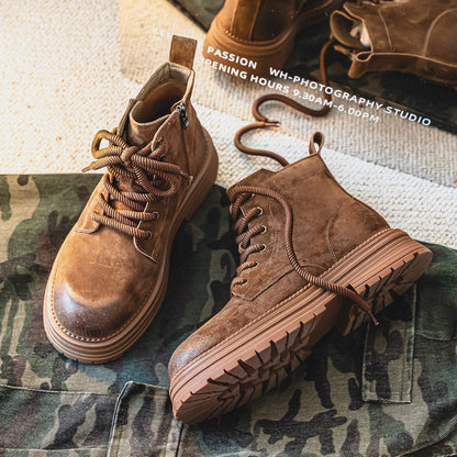 Chunky Lug Sole Platform Lace-Up Boots WN24541