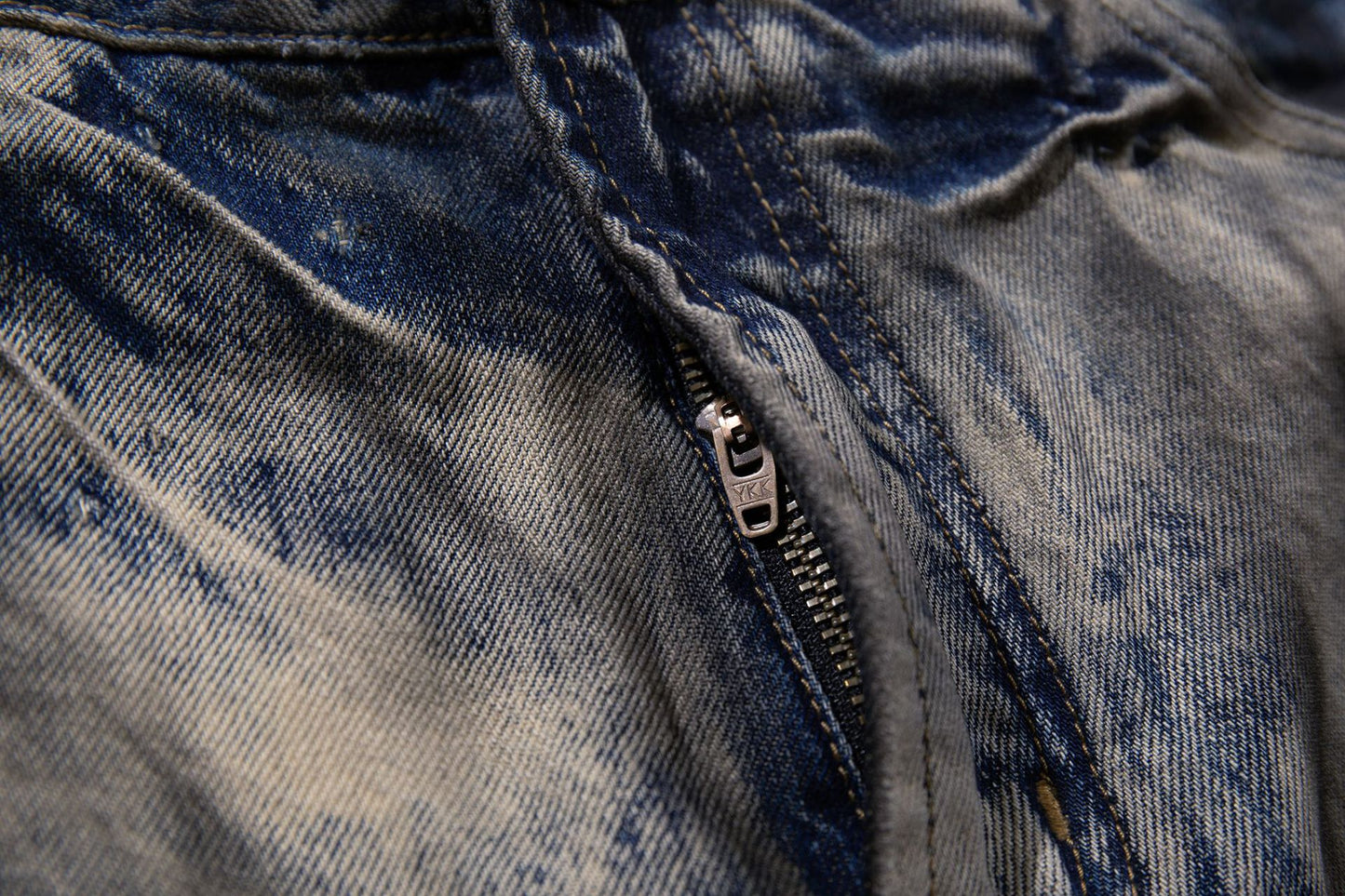 Washed Design Wide Leg Denim Jeans WN23047