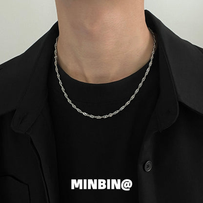 Wave Chain Titanium Steel Necklace WN19240