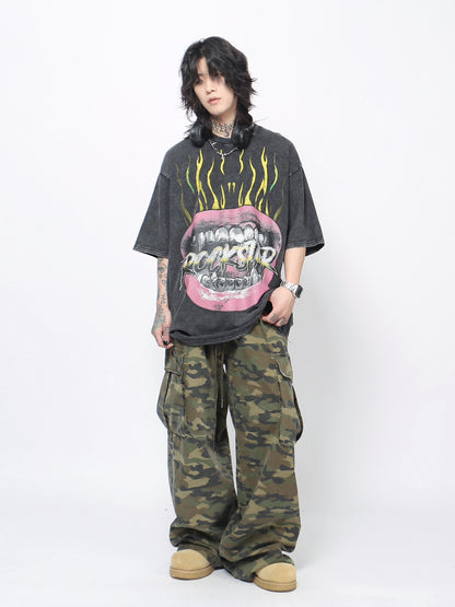 Graffiti Art Print Oversize Short Sleeve T-Shirt WN24482