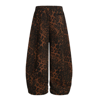 Leopard Print Wide Leg Sweatpants WN23560