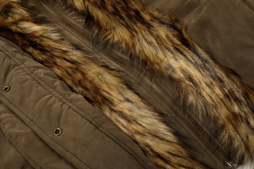 Fake Fur Trim Fake Layered Oversize Puffer Jacket WN27933
