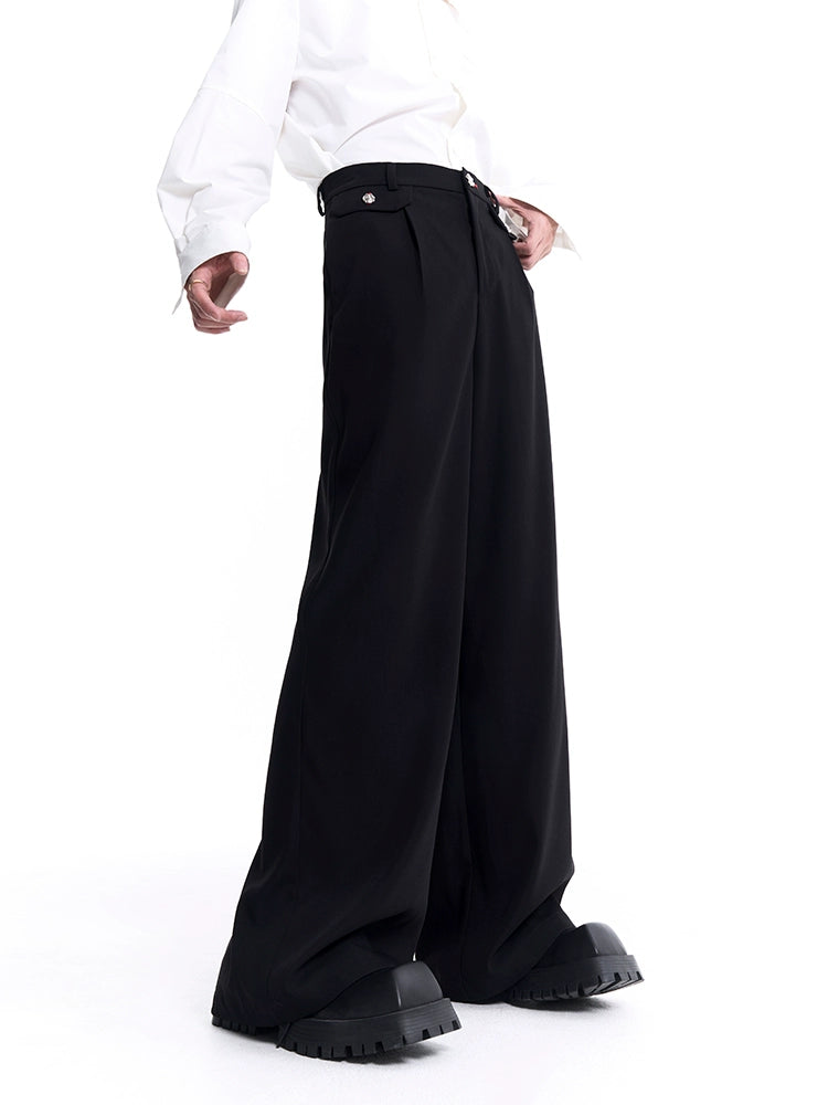 Oversize Short Tailored Jacket & Straight Wide-leg Trousers Setup WN8125