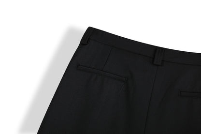 Wide Leg Pleats Half Trousers WN25967