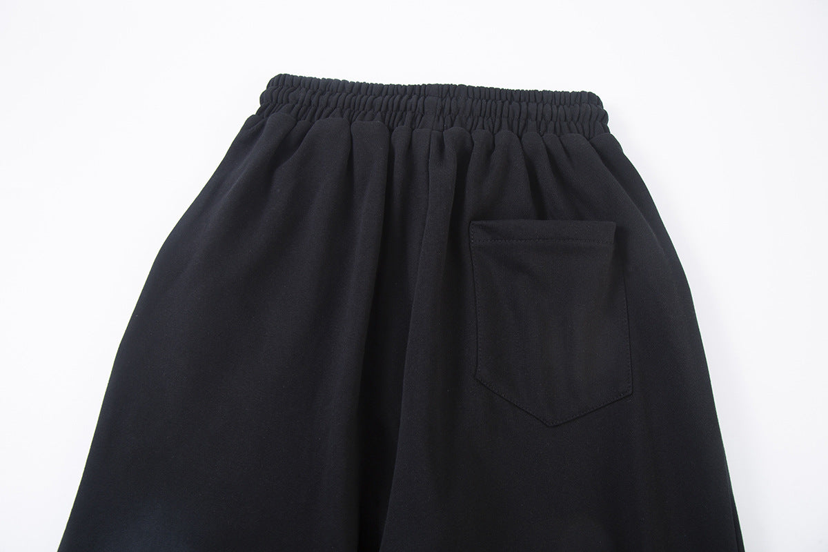 Spray Paint Gradient Embroidery Wide Leg Sweatpants WN28007