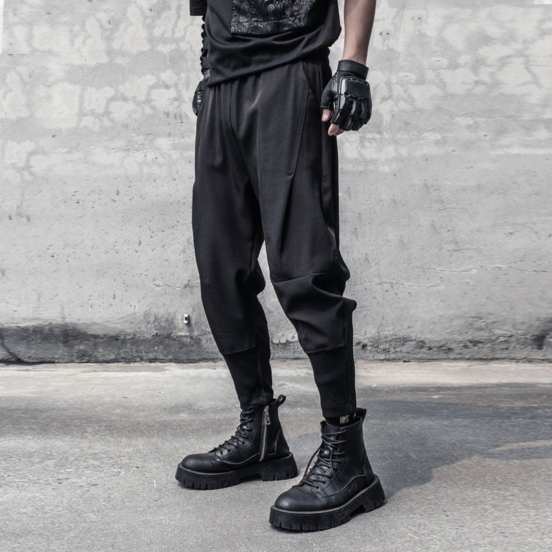 Draped Tapered Cropped Harem Pants WN22523