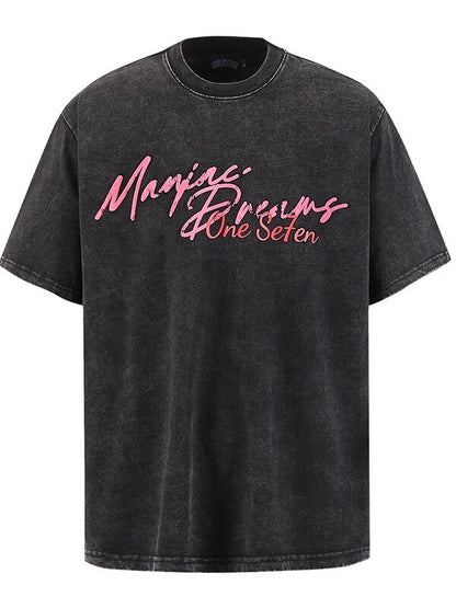 Washed Horse Graphic Print Oversize Short Sleeve T-Shirt WN24491