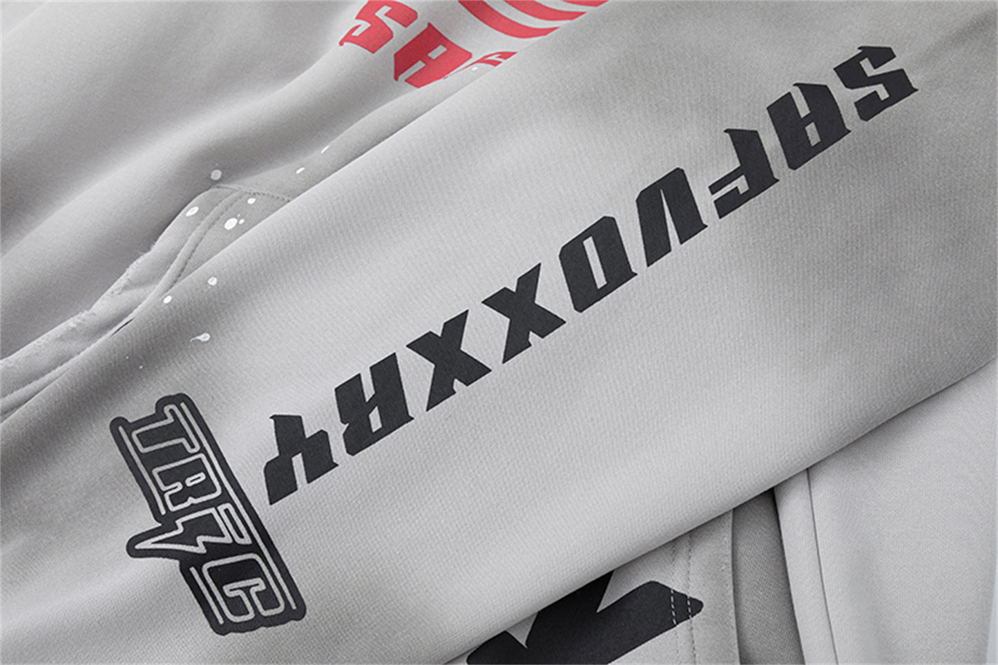 Letter Print Fleece Oversize Pullover Hoodie WN11195