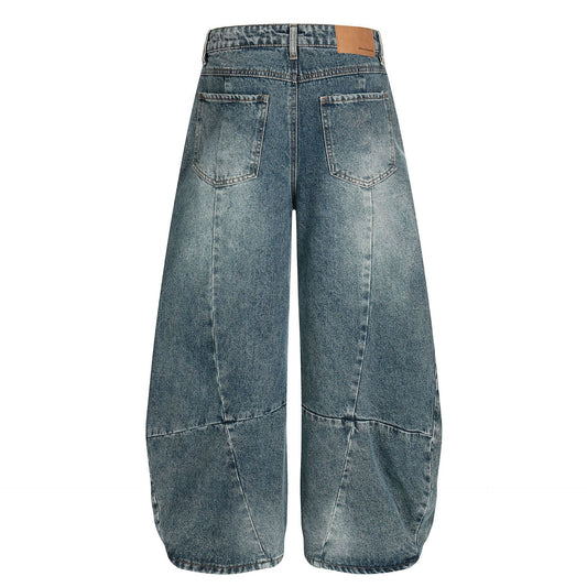 Washed Barrel Wide Leg Denim Jeans WN26108