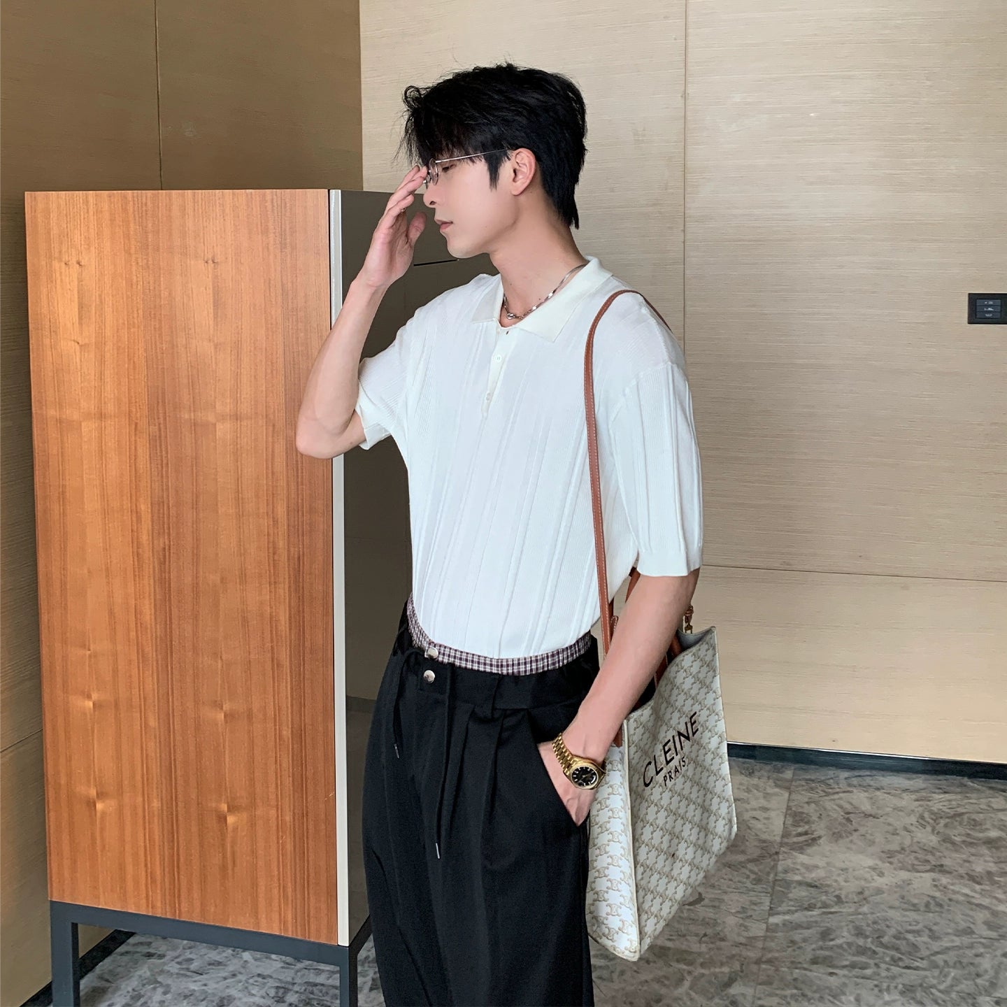 Lyocel Knit Short Sleeve Polo Shirt WN20433