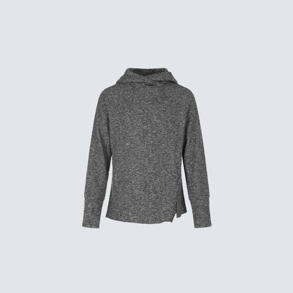 Textured Cowl Neck Hoodie WN28108
