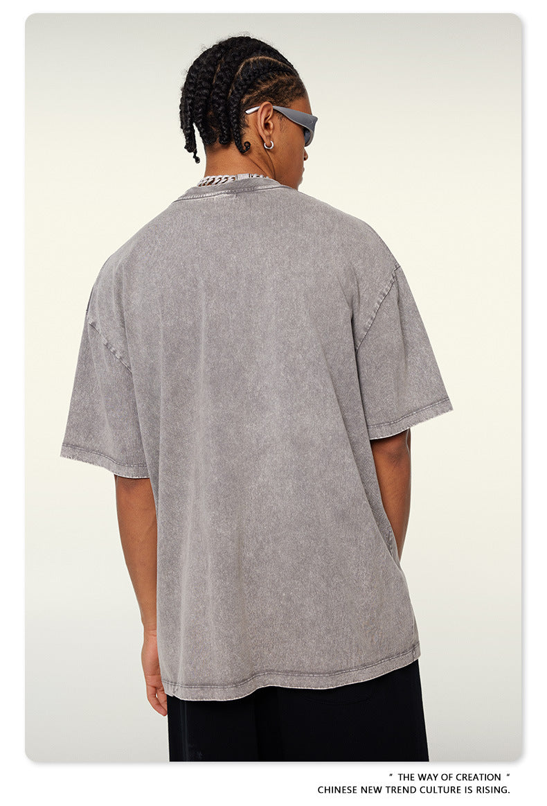 Washed Heavyweight Oversize Short Sleeve T-Shirt WN6078