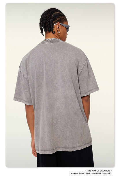 Washed Heavyweight Oversize Short Sleeve T-Shirt WN6078