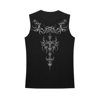 Graphic Print Sleeveless T-Shirt WN15915