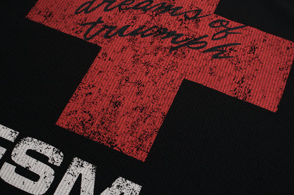 Cross Letter Print Long Sleeve T-Shirt WN25983